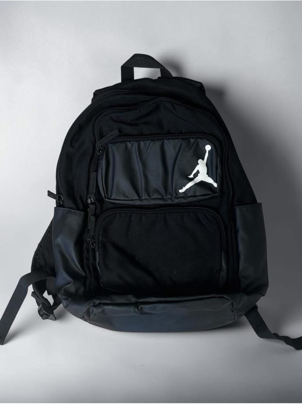 Jordan Black Backpack with White Jumpman Logo